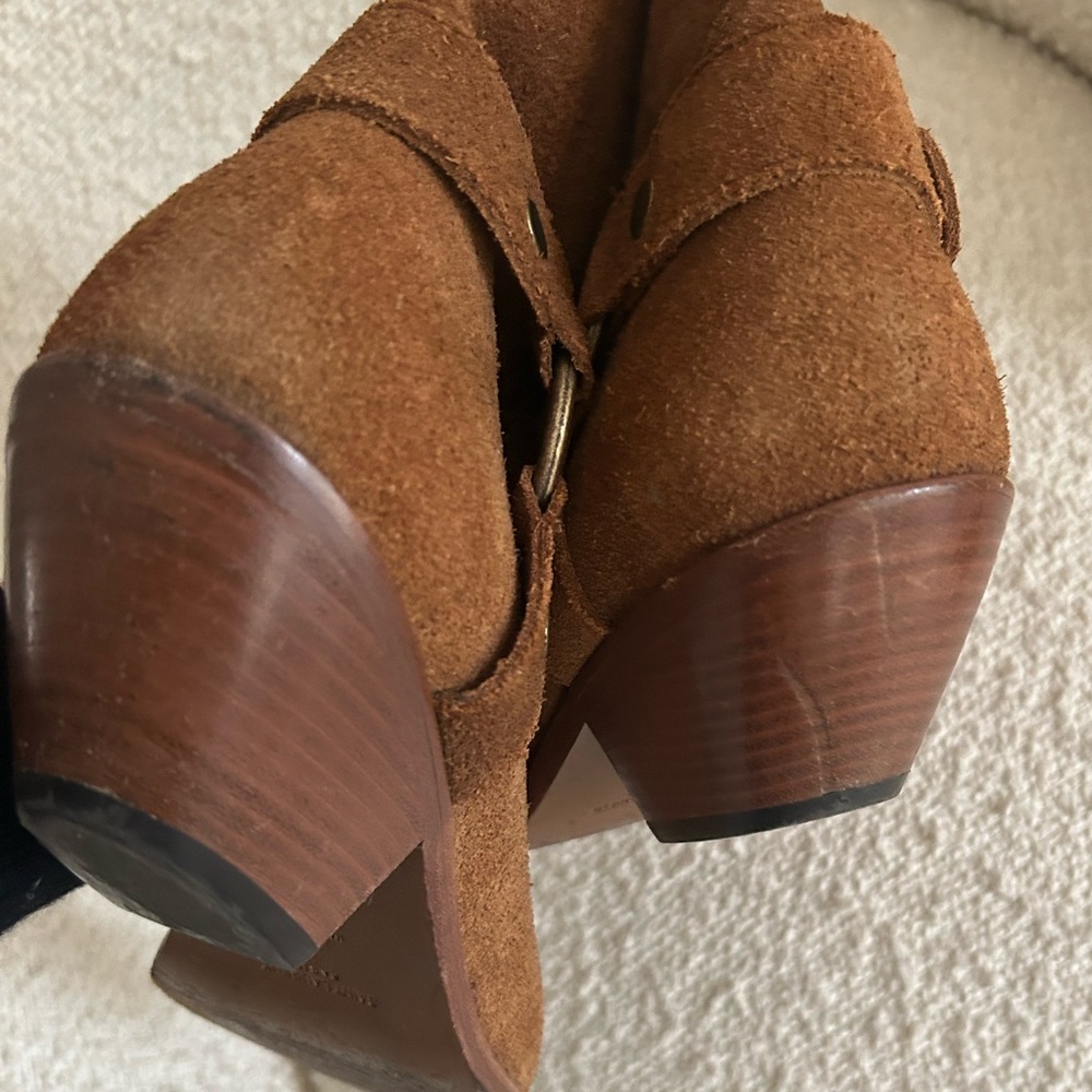 Saint Laurent suede harness booties 38.5 western - Picture 4 of 9